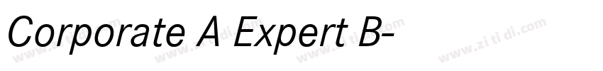 Corporate A Expert B字体转换